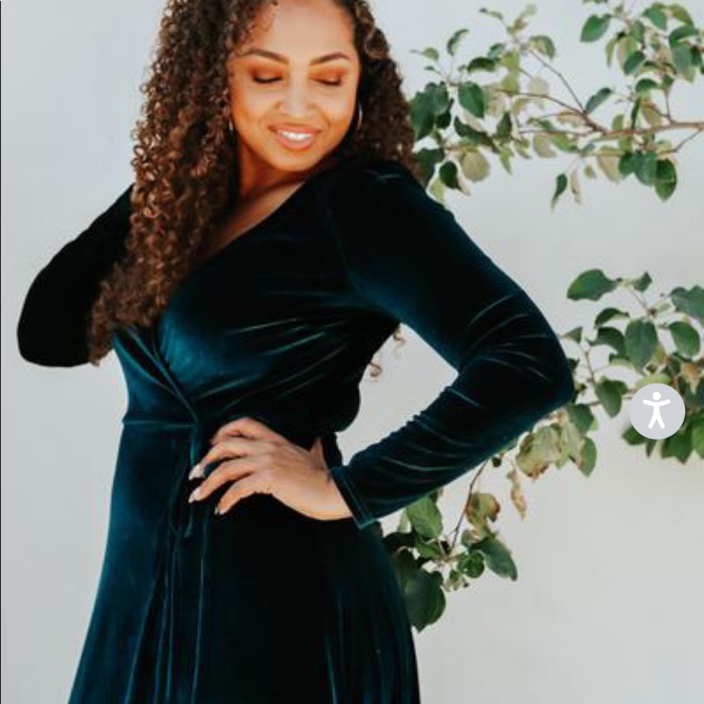 Velvet Jade Wrap Dress - Baltic Born